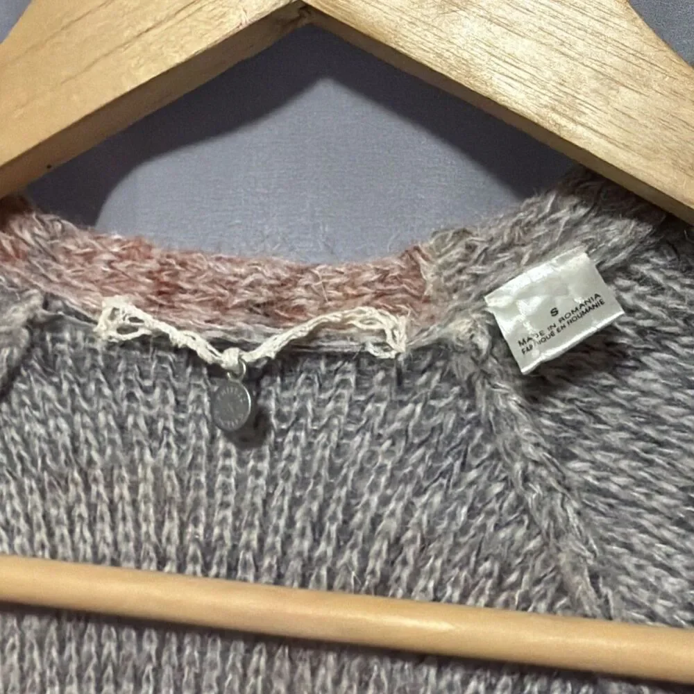 Knitted and Knotted Anthropologie Cody Ombre Cardigan Mohair Sweater Sz Medium M